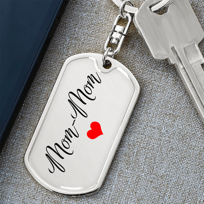 Mom-Mom Gift, Personalized Mom-Mom Keychain, Mother's Day Keepsake for Grandmother from Grandkids