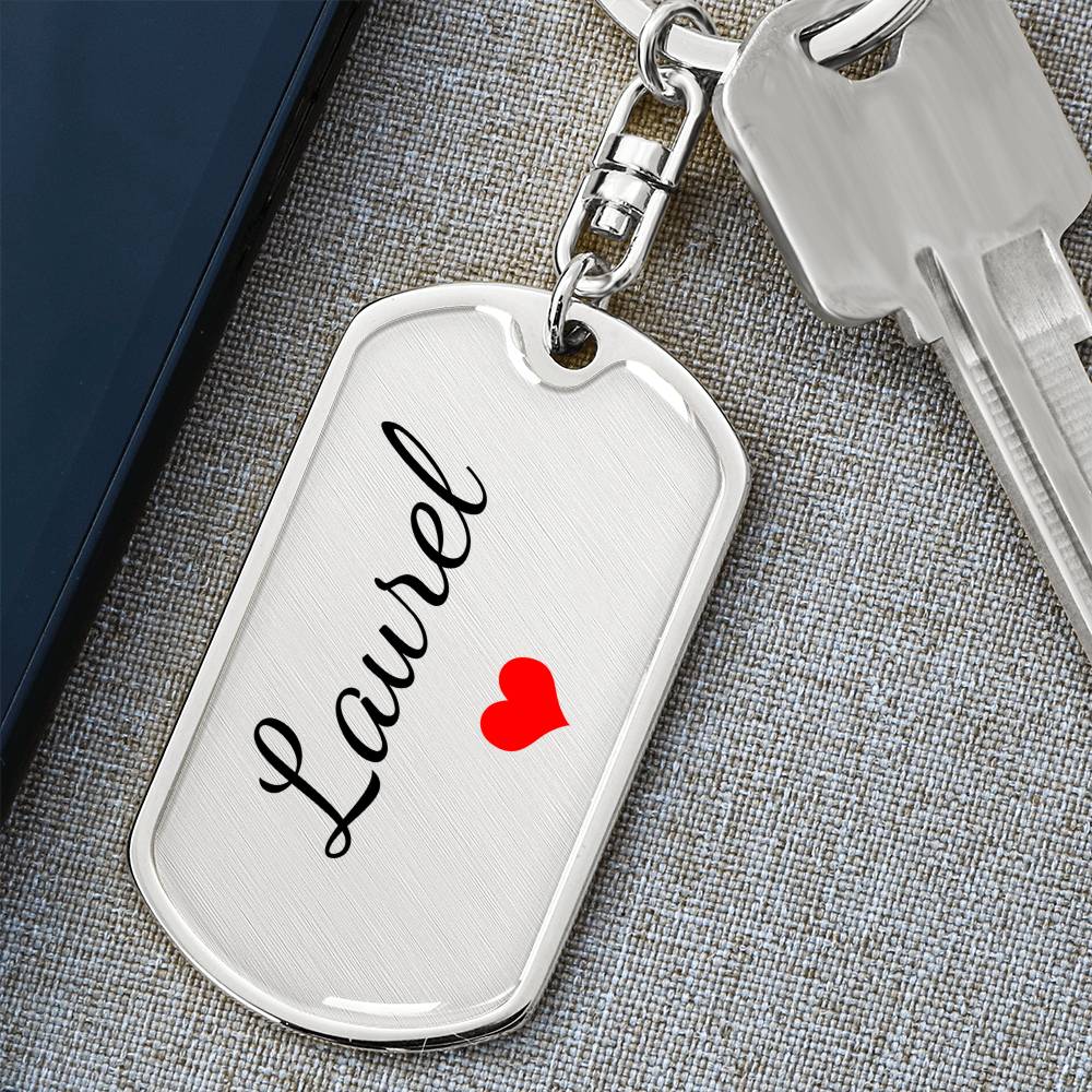 Laurel Keychain – Custom Name Keychain for Women
