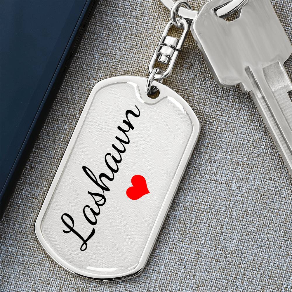 Lashawn Keychain – Name Keychain for Women