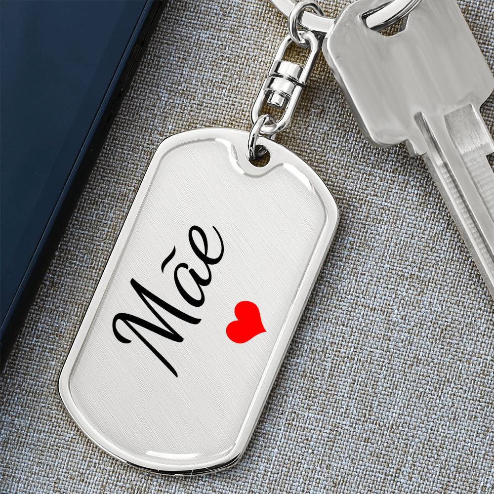 Presente Personalizado para Mae, Chaveiro Gravado, Dia das Maes Keepsake from Filhos, Brazilian Portuguese Mom Gift