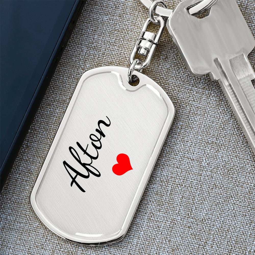Afton Keychain – Custom Name Keychain for Women