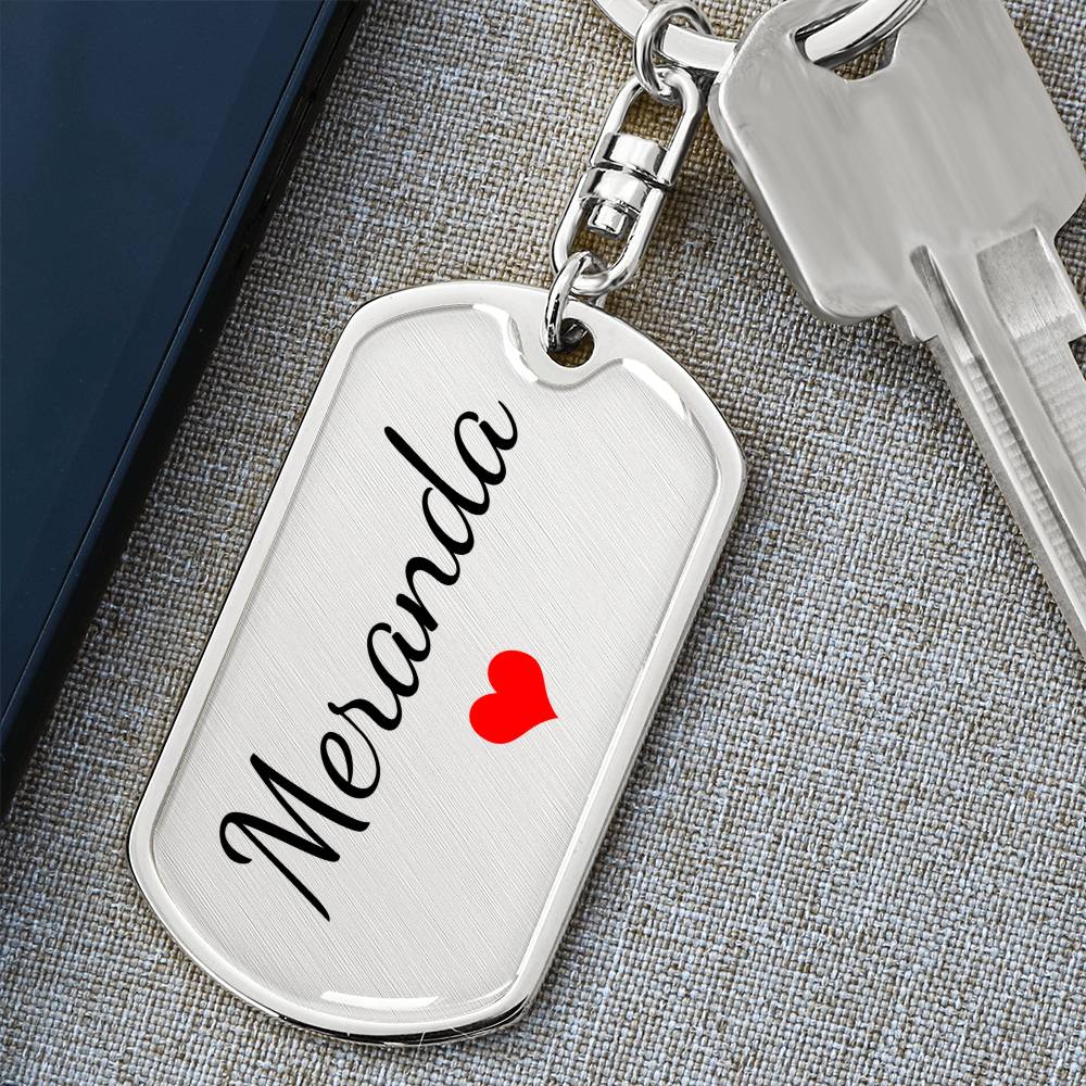 Meranda Keychain – Name Keychain for Women