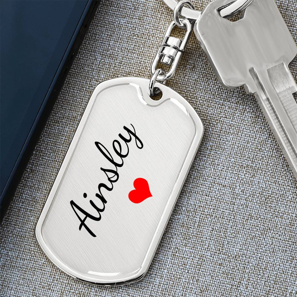 Ainsley Keychain – Name Keychain for Women