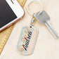 shineon dog keychain - floral with birthstone font 4