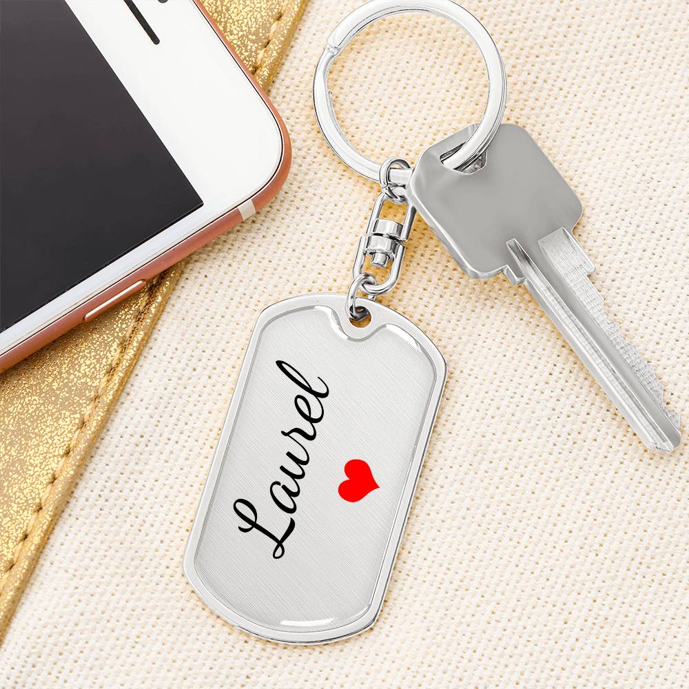 Laurel Keychain – Custom Name Keychain for Women