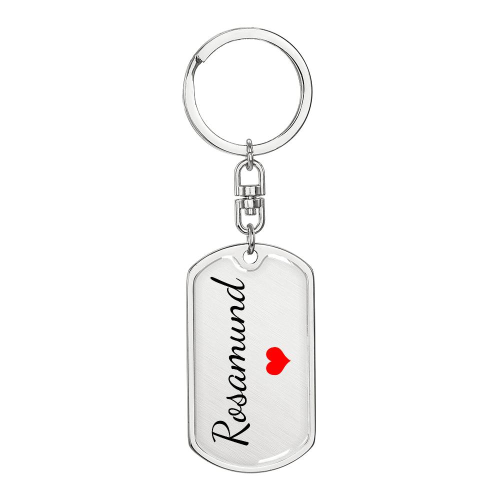 Rosamund Keychain – Name Keychain Gift