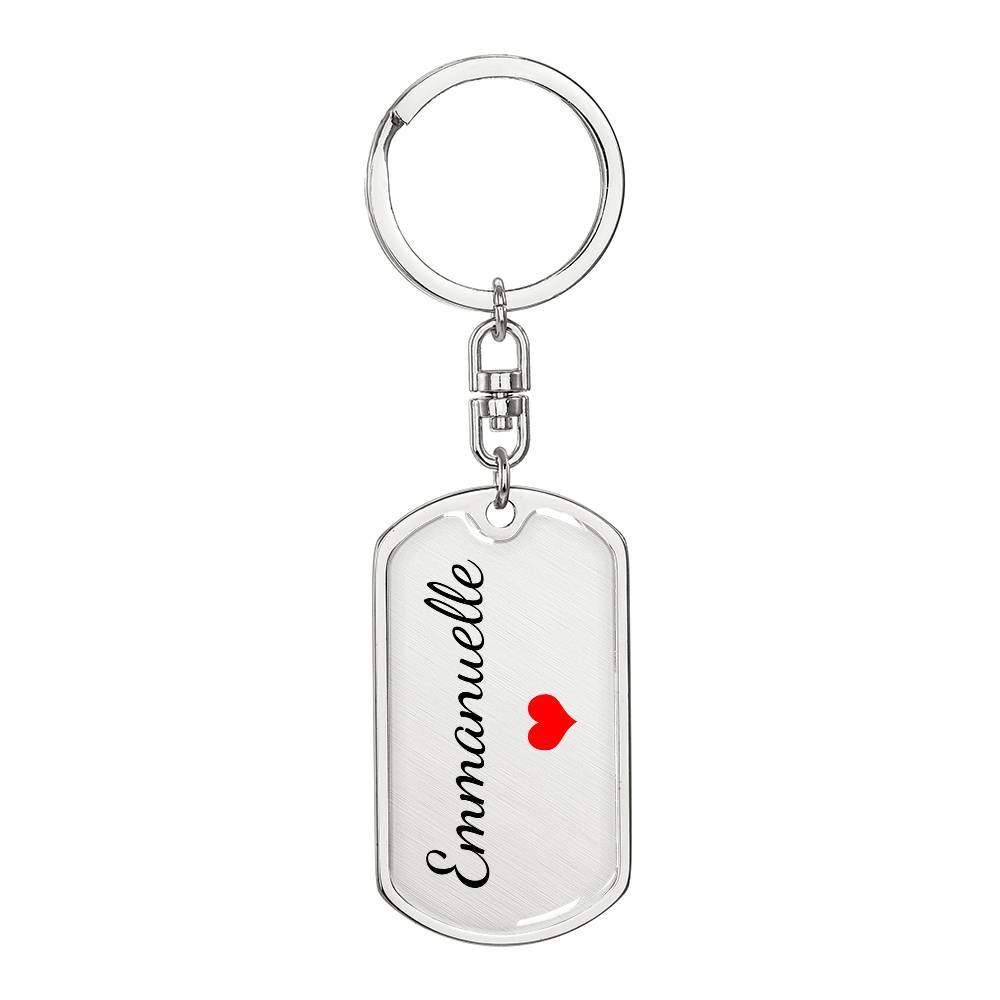 Emmanuelle Keychain – Name Keychain Gift