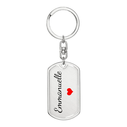 Emmanuelle Keychain – Name Keychain Gift