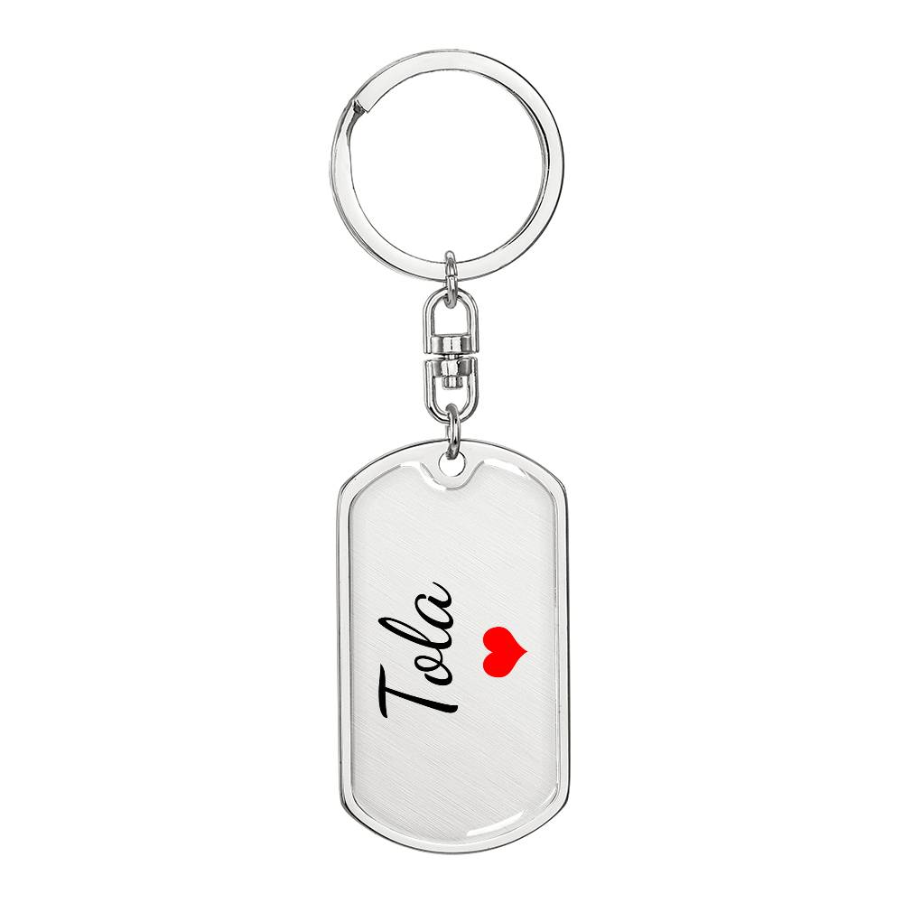 Tola Keychain – Custom Name Keychain for Women