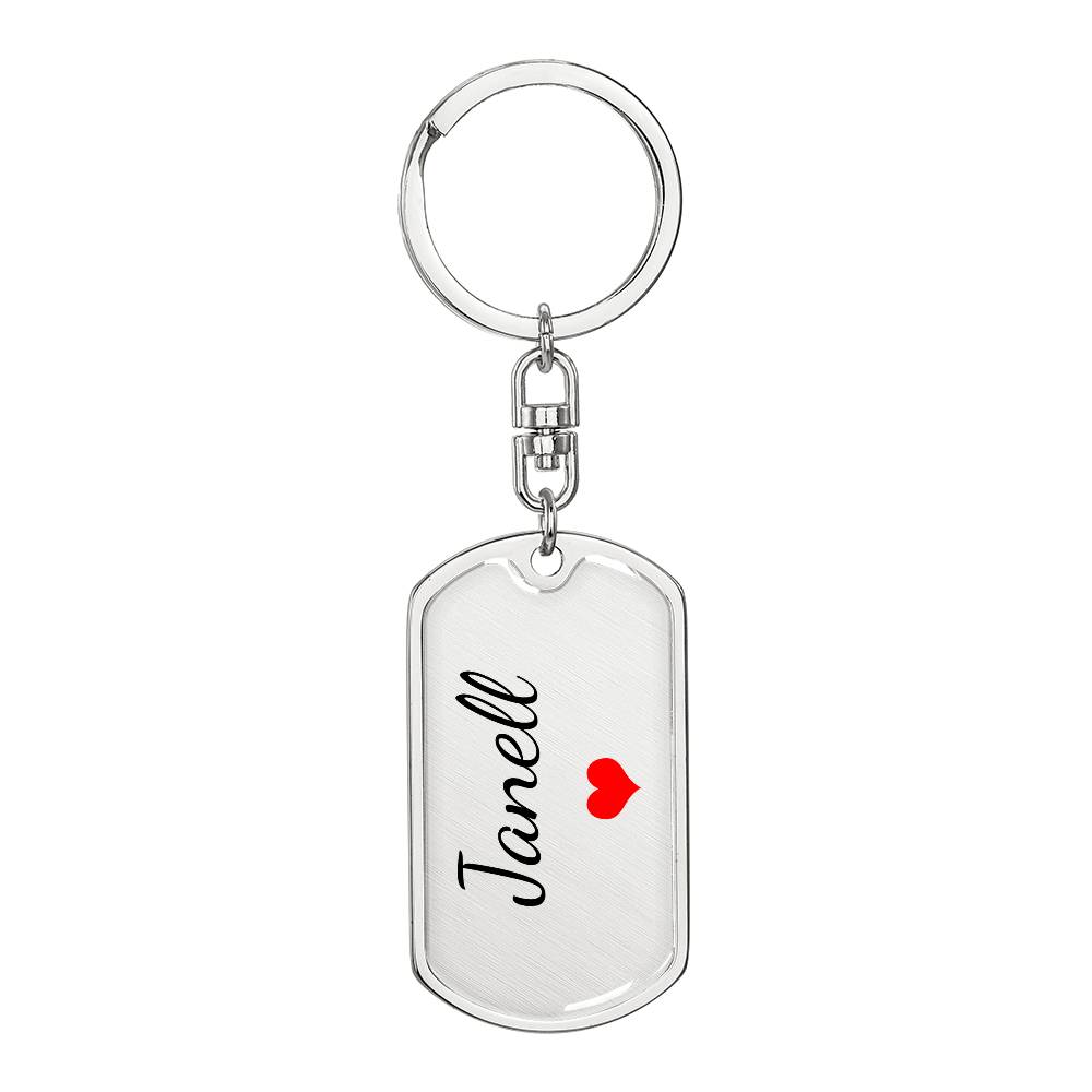 Janell Keychain – Custom Name Keychain for Women