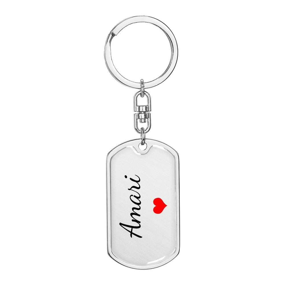 Amari Keychain – Custom Name Keychain for Women