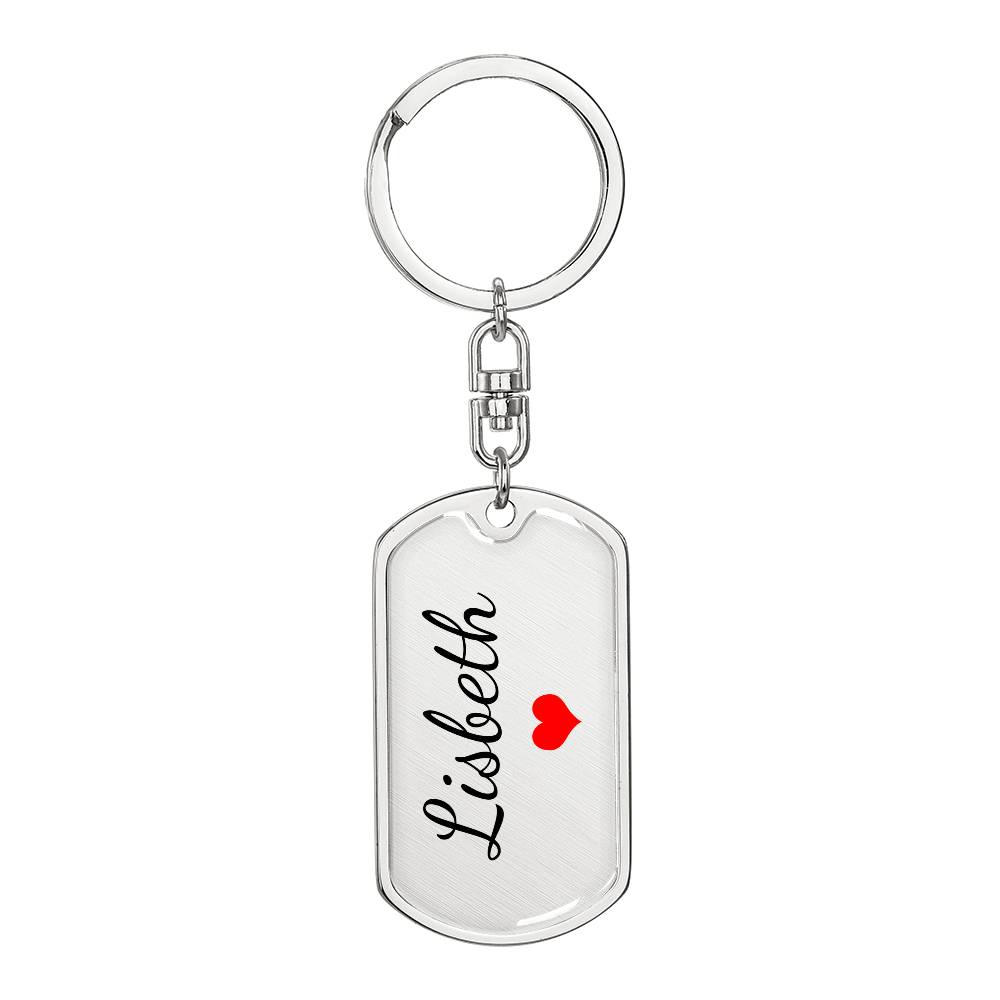 Lisbeth Keychain – Name Keychain for Women