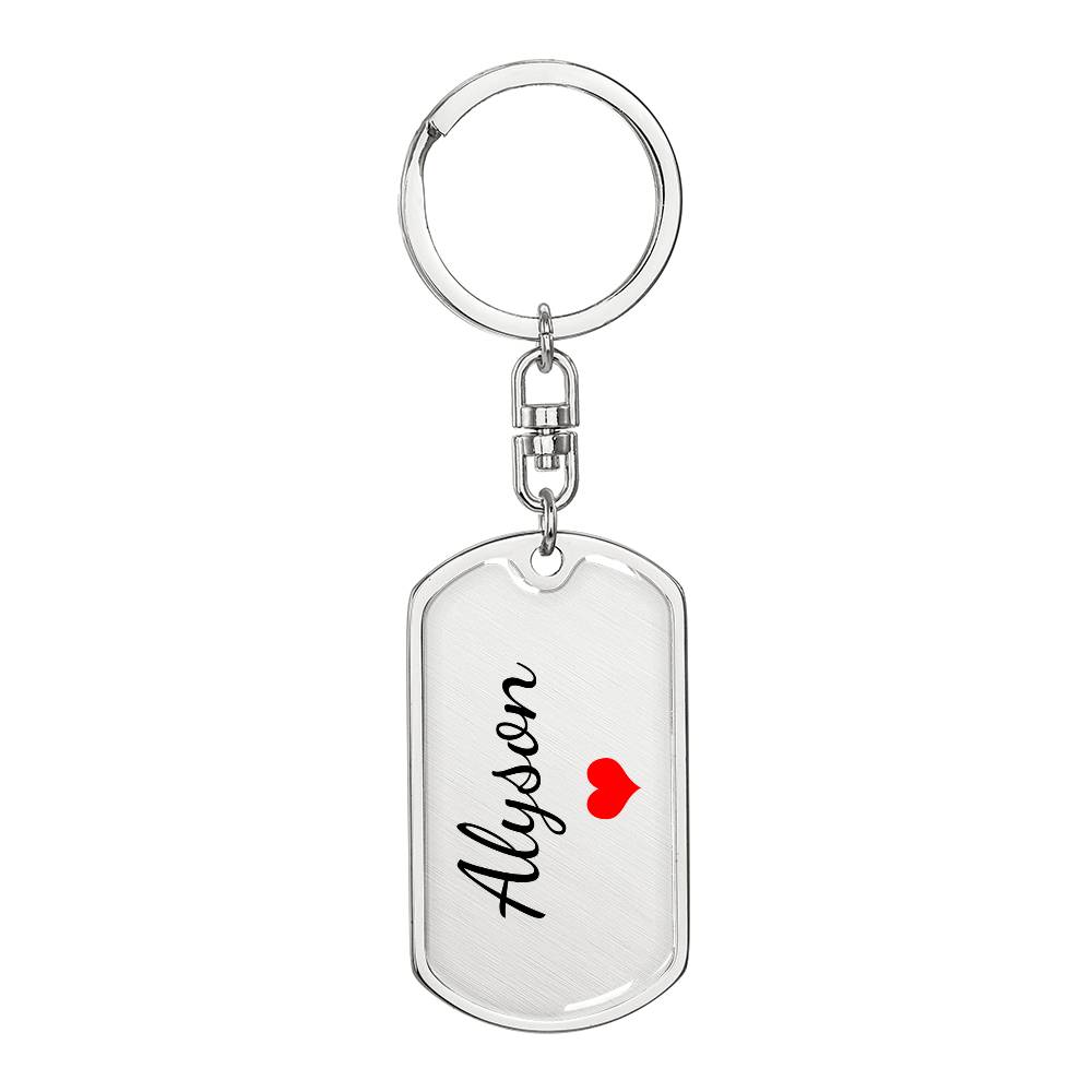 Alyson Keychain – Custom Name Keychain for Women