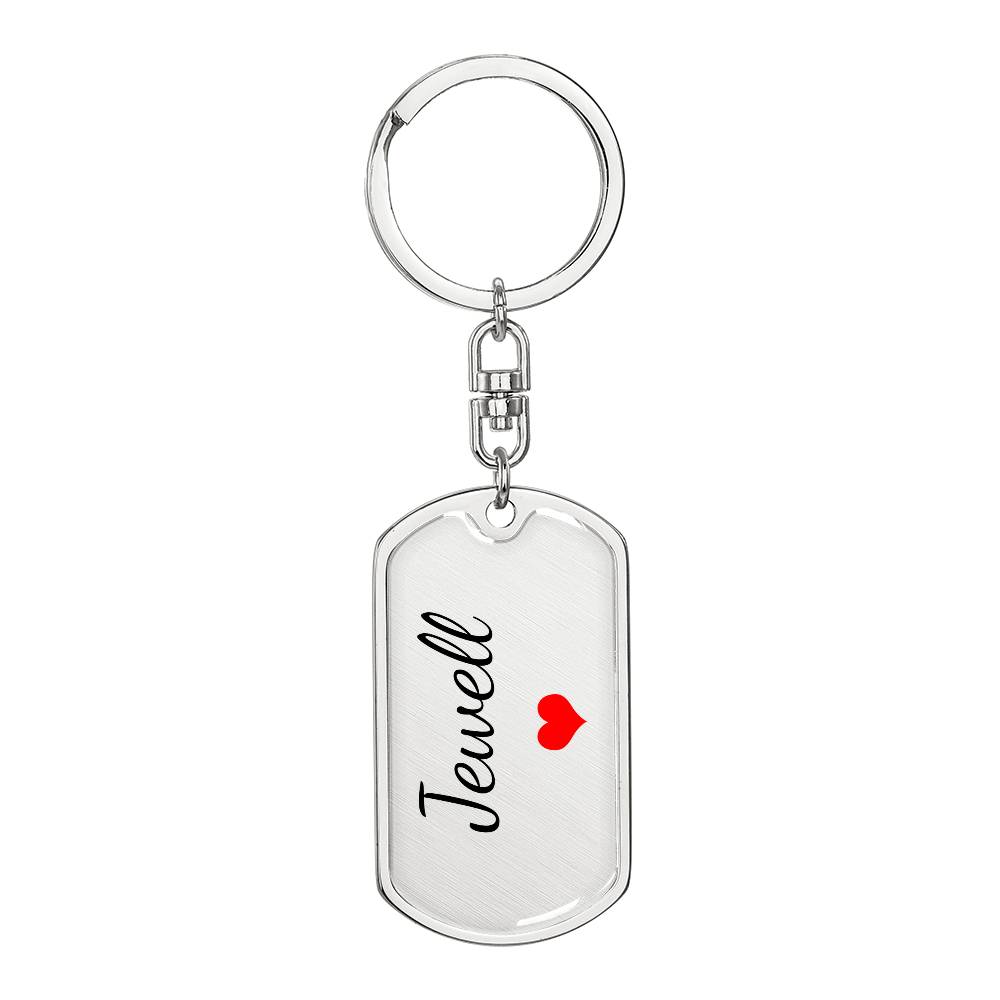Jewell Keychain – Custom Name Keychain for Women