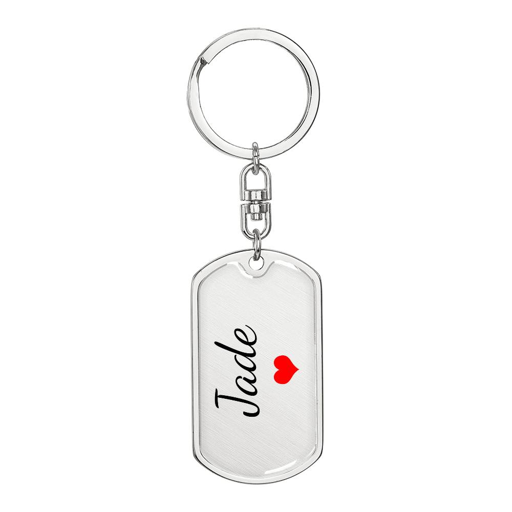 Jade Keychain – Custom Name Keychain for Women