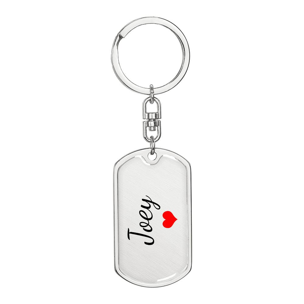 Joey Keychain – Custom Name Keychain for Women