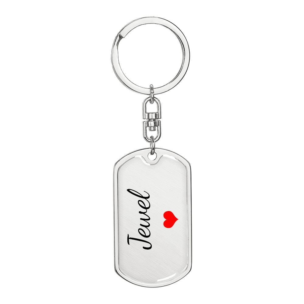 Jewel Keychain – Custom Name Keychain for Women