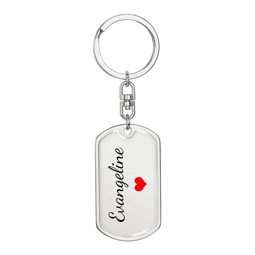 Evangeline Keychain – Name Keychain Gift