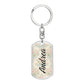 shineon dog keychain - floral with birthstone font 13