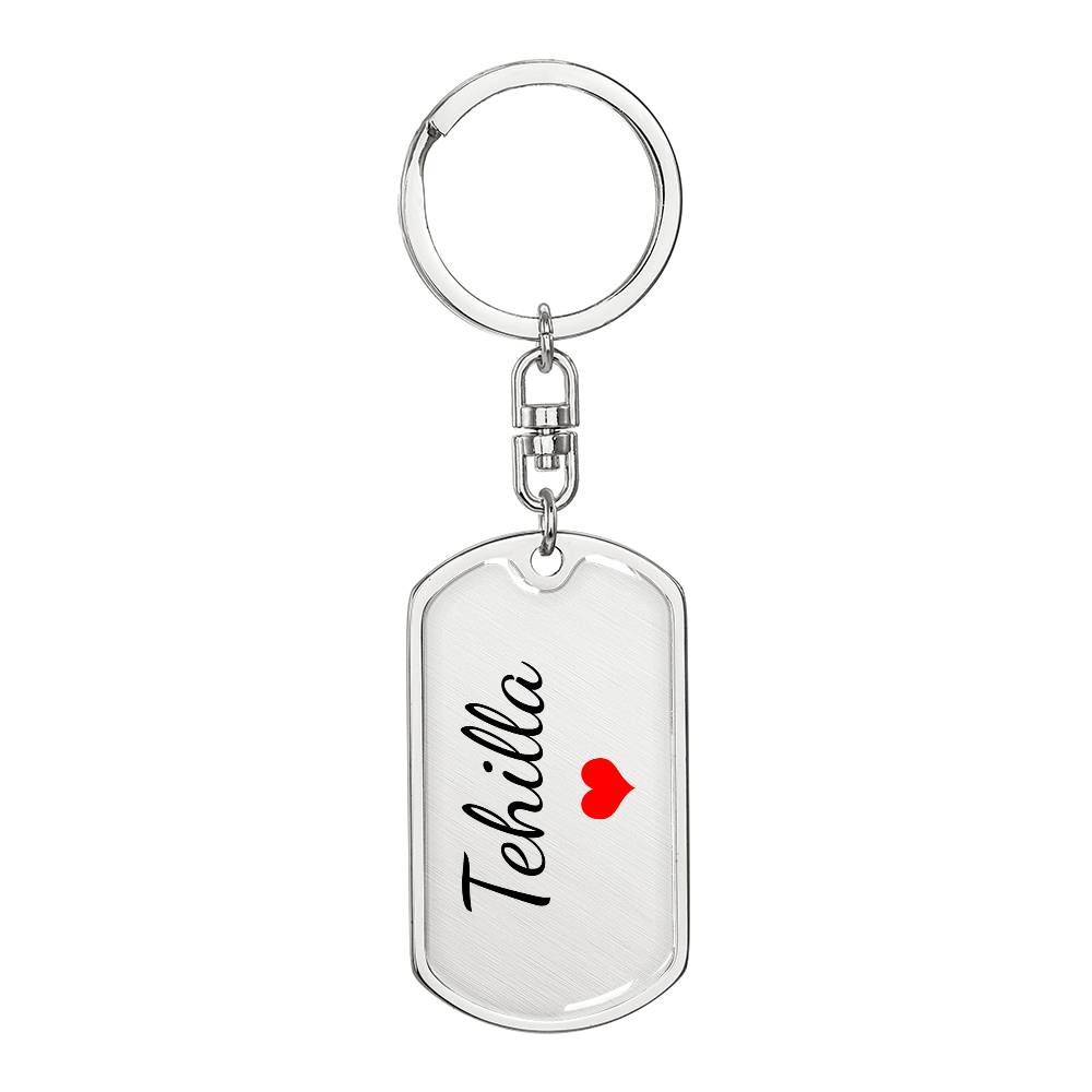 Tehilla Keychain – Name Keychain for Women