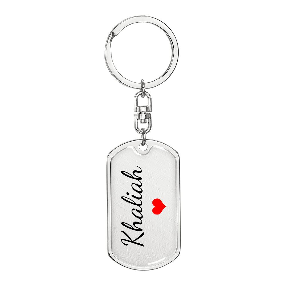 Khaliah Keychain – Name Keychain for Women