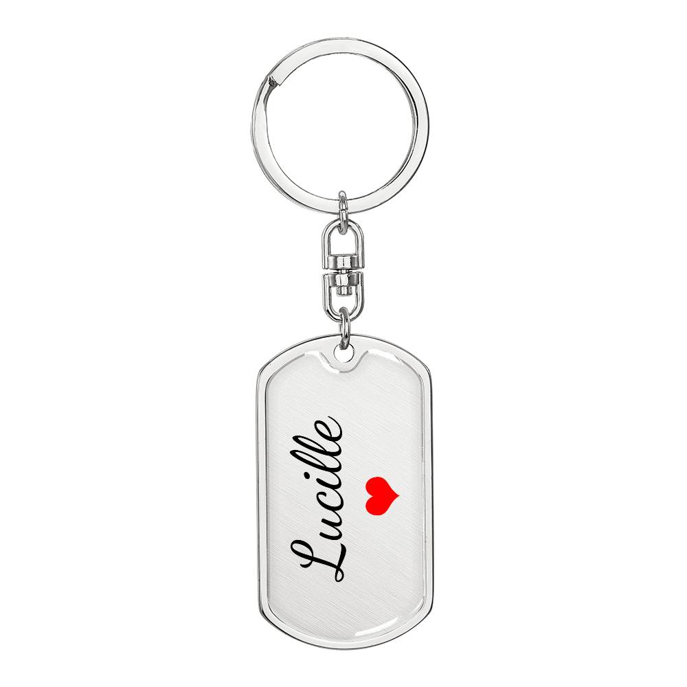 Lucille Keychain – Name Keychain for Women