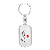Load image into Gallery viewer, Lucille Keychain – Name Keychain for Women
