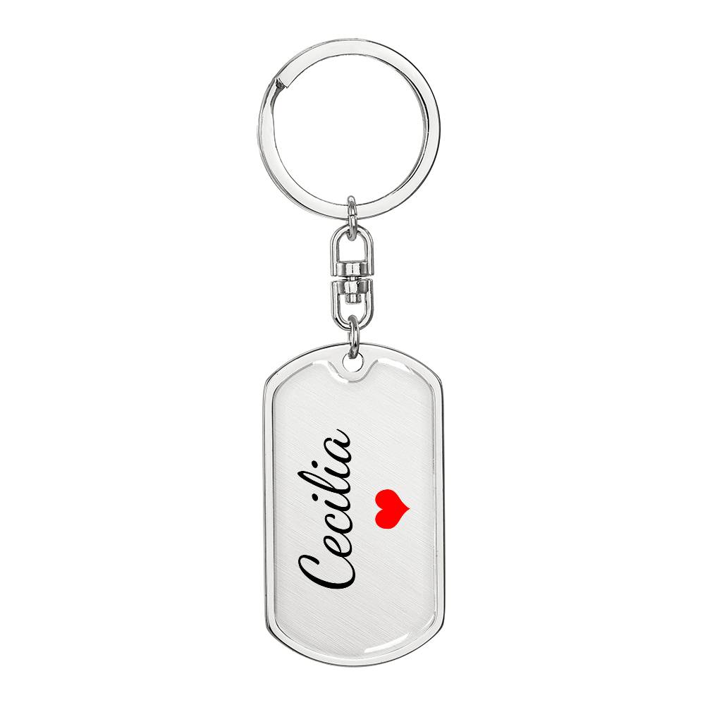 Cecilia Keychain – Name Keychain for Women