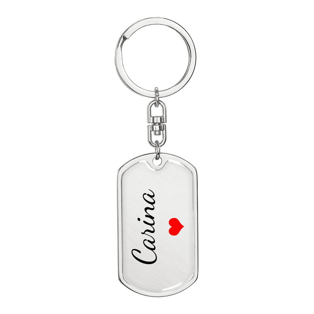 Carina Keychain – Custom Name Keychain for Women