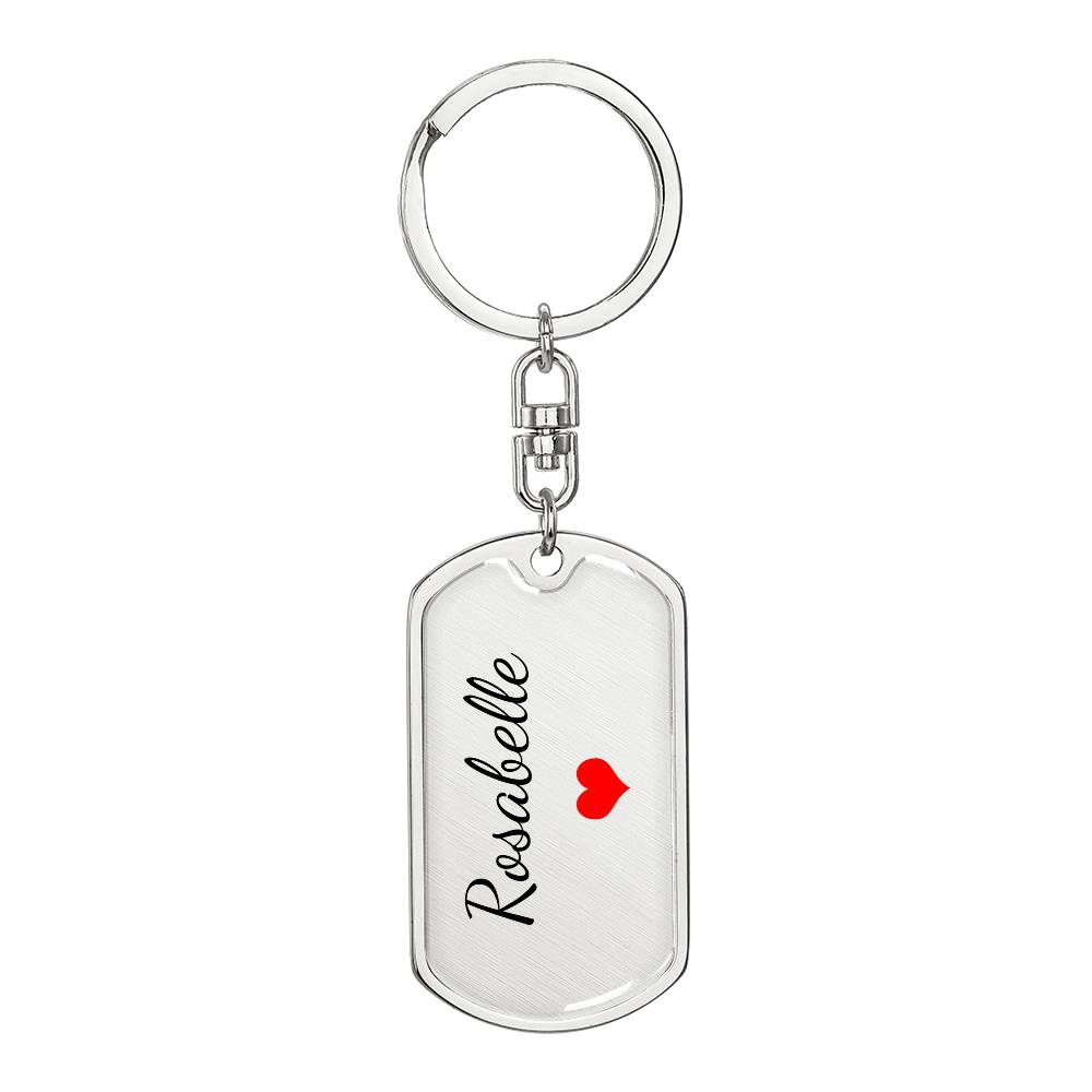 Rosabelle Keychain – Name Keychain Gift