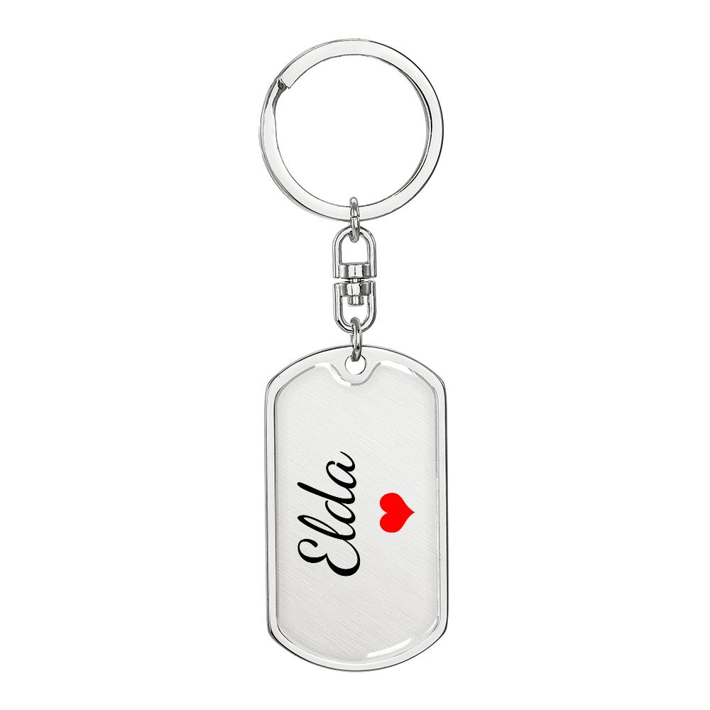 Elda Keychain – Custom Name Keychain for Women