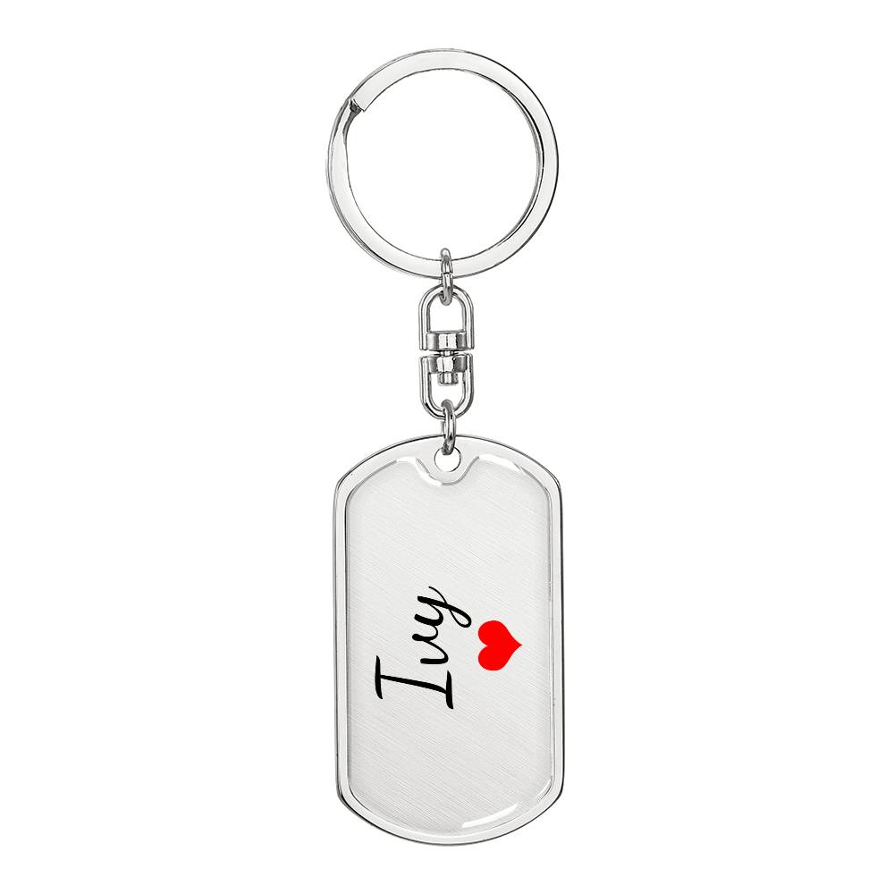Ivy Keychain – Custom Name Keychain for Women