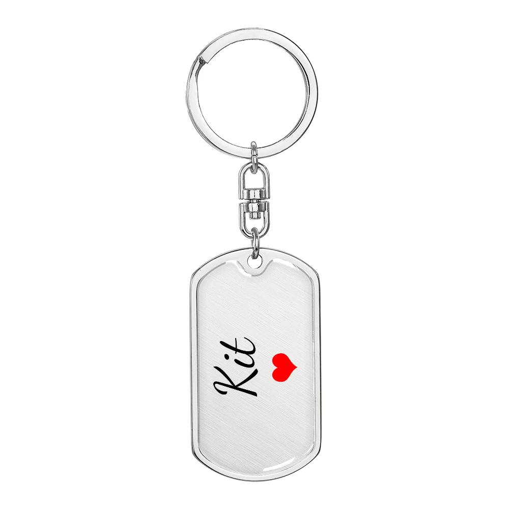 Kit Keychain – Custom Name Keychain for Women