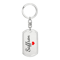 Load image into Gallery viewer, Saffron Keychain – Name Keychain for Women
