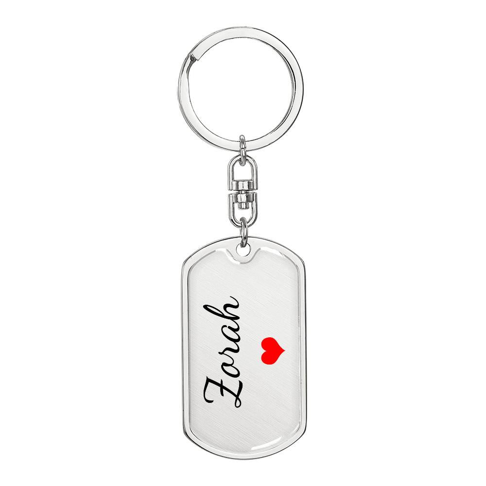 Zorah Keychain – Custom Name Keychain for Women