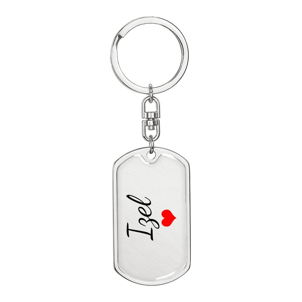 Izel Keychain – Custom Name Keychain for Women