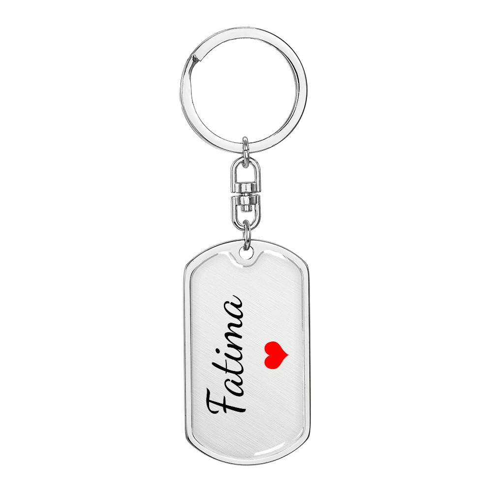 Fatima Keychain – Custom Name Keychain for Women
