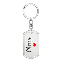 Load image into Gallery viewer, Cherry Keychain – Custom Name Keychain for Women
