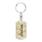 shineon dog keychain - floral with birthstone font 16