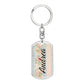 shineon dog keychain - floral with birthstone font 4