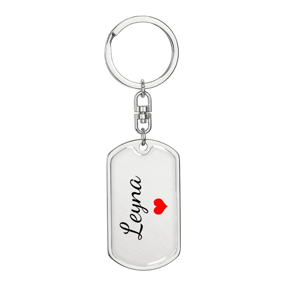 Leyna Keychain – Custom Name Keychain for Women
