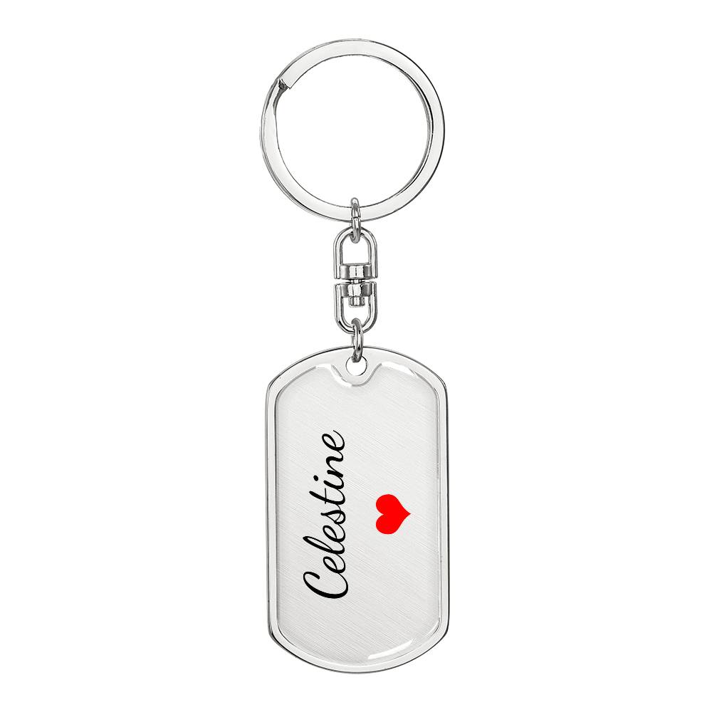 Celestine Keychain – Name Keychain Gift