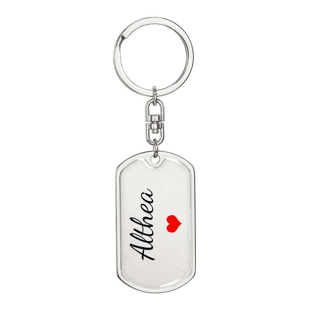 Althea Keychain – Custom Name Keychain for Women