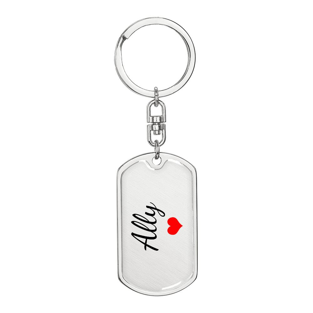 Ally Keychain – Custom Name Keychain for Women