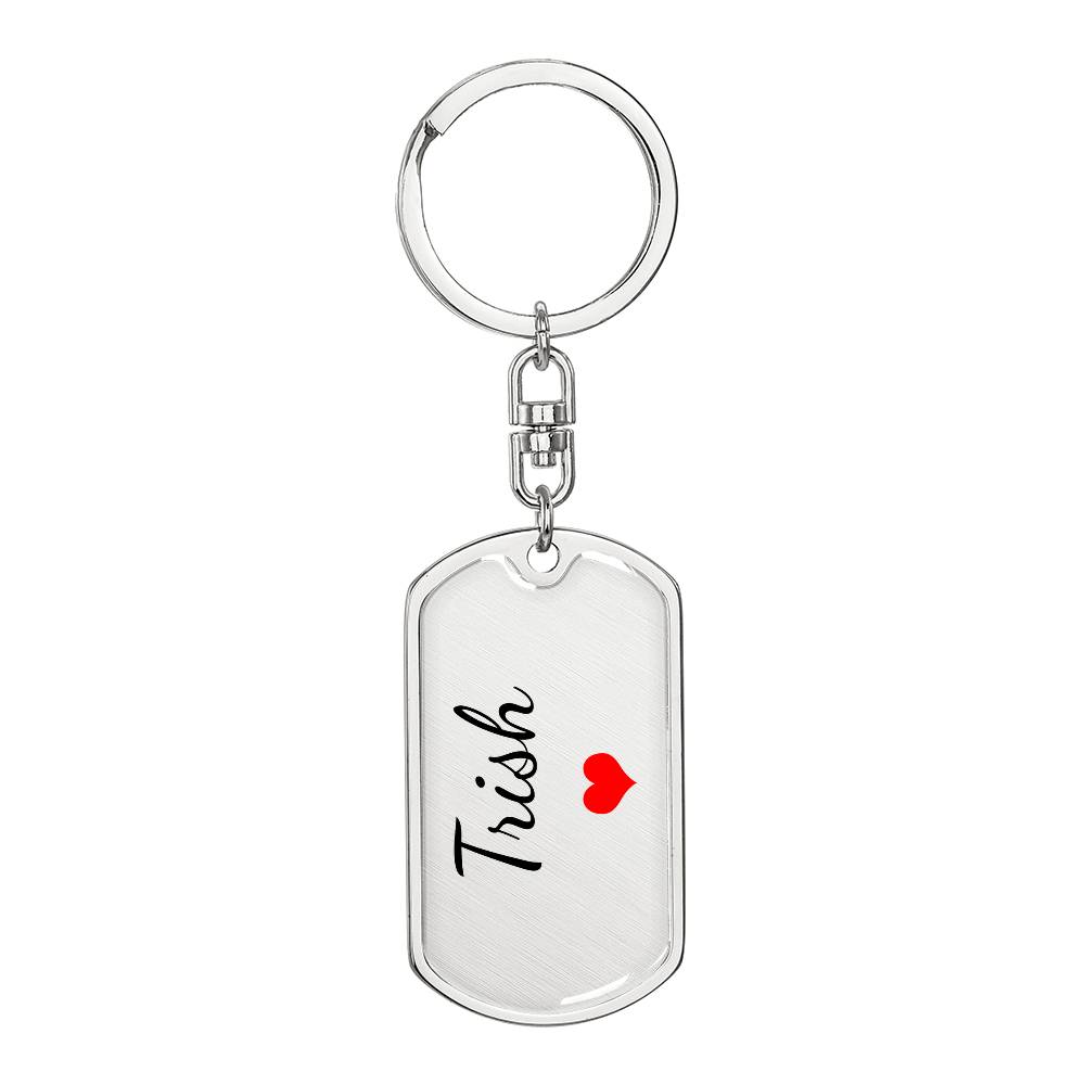 Trish Keychain – Custom Name Keychain for Women