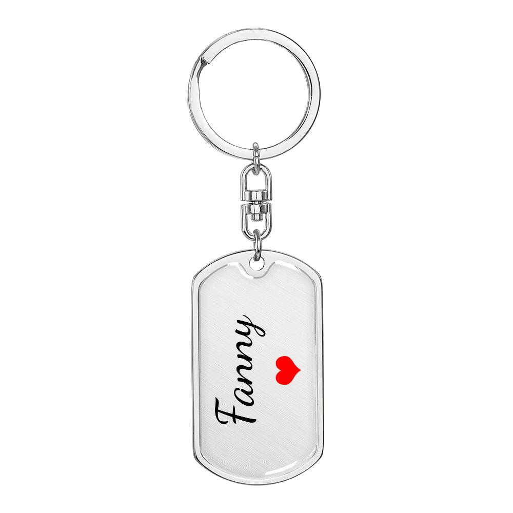 Fanny Keychain – Custom Name Keychain for Women