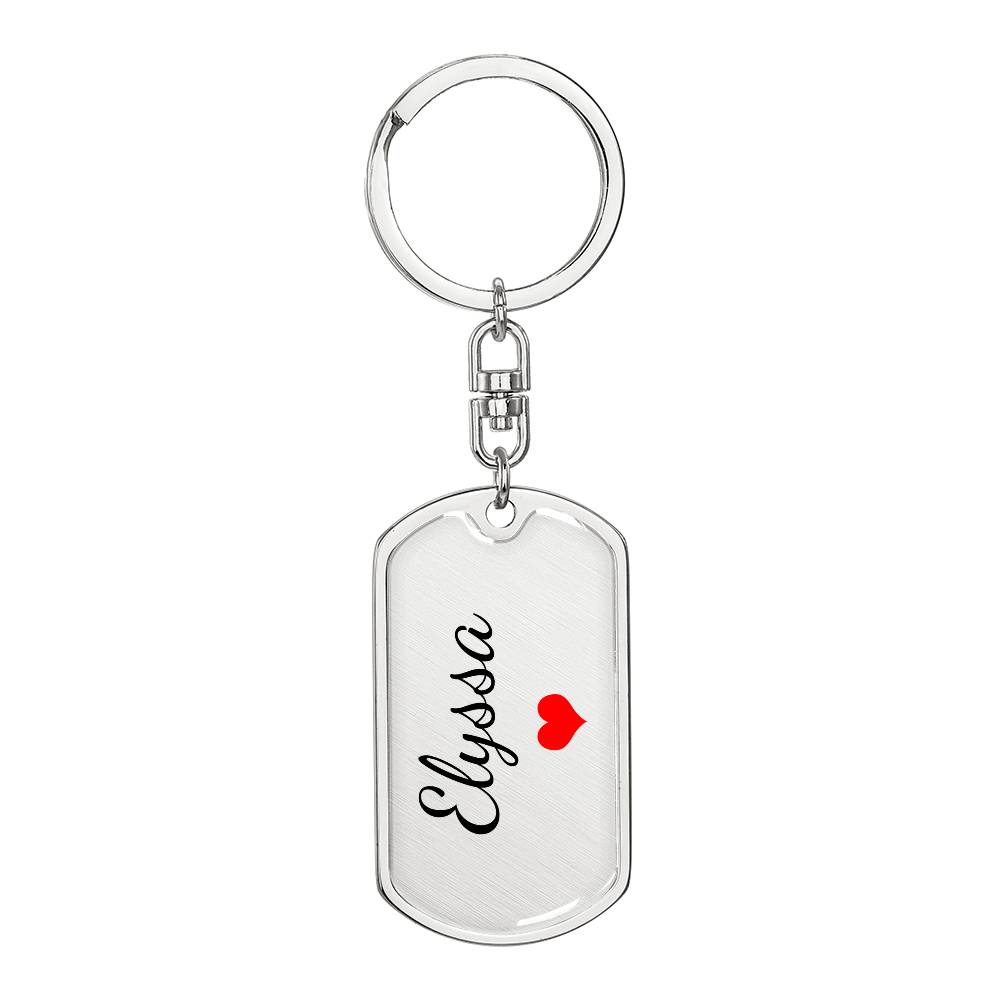 Elyssa Keychain – Custom Name Keychain for Women