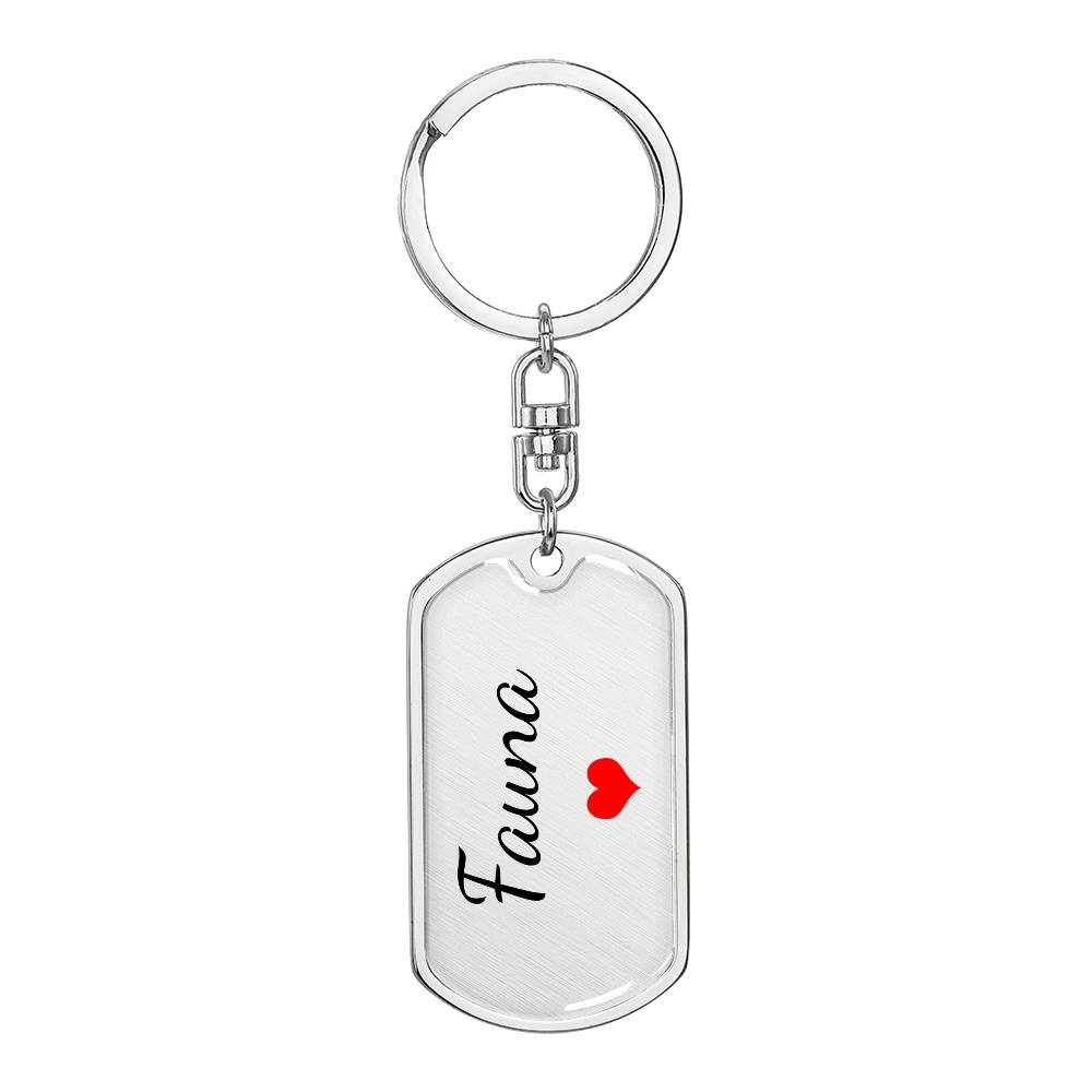 Fauna Keychain – Custom Name Keychain for Women