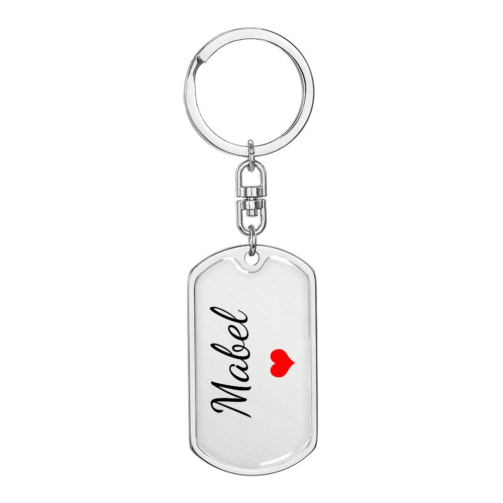 Mabel Keychain – Custom Name Keychain for Women