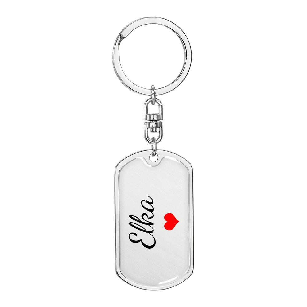 Elka Keychain – Custom Name Keychain for Women